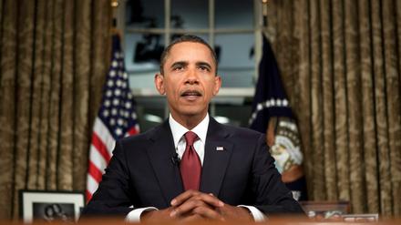 US-Präsident Obama bei seiner Rede an die Nation.