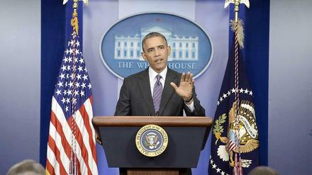 Barack Obama äußerte sich zurückhaltend zu der in Genf erzielten Einigung.