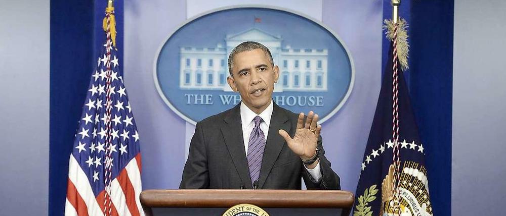 Barack Obama äußerte sich zurückhaltend zu der in Genf erzielten Einigung.