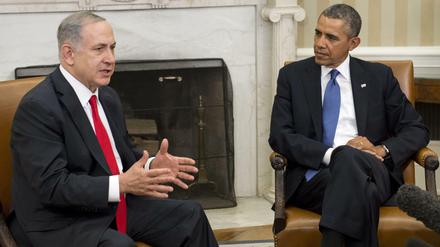 US-Präsident Barack Obama (rechts) traf sich am Montag mit Israels Ministerpräsident Benjamin Netanjahu.