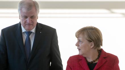 Seite an Seite. Seehofer und Merkel.