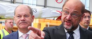 Da lang? Martin Schulz (rechts im Bild, aber links in der Position) und Olaf Scholz.