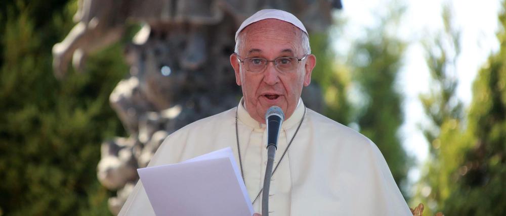 Der Papst während einer Ansprache in der mittelitalienischen Region Molise am Wochenende