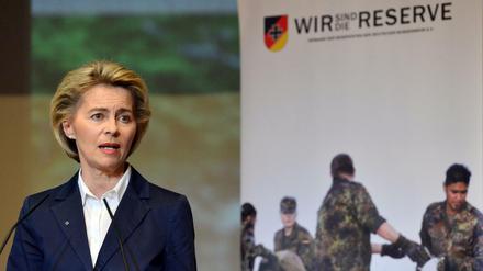 Ursula von der Leyen (CDU) trat beim Parlamentarischen Abend des Reservistenverbandes auf. 