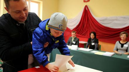 Früh übt sich: In Polen sind 30 Millionen Menschen aufgerufen, ein neues Paralament zu wählen.