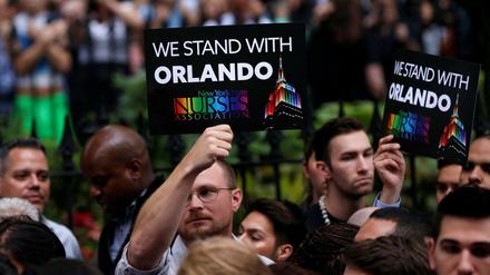 Gedenken an die Opfer des Anschlags in Orlando.