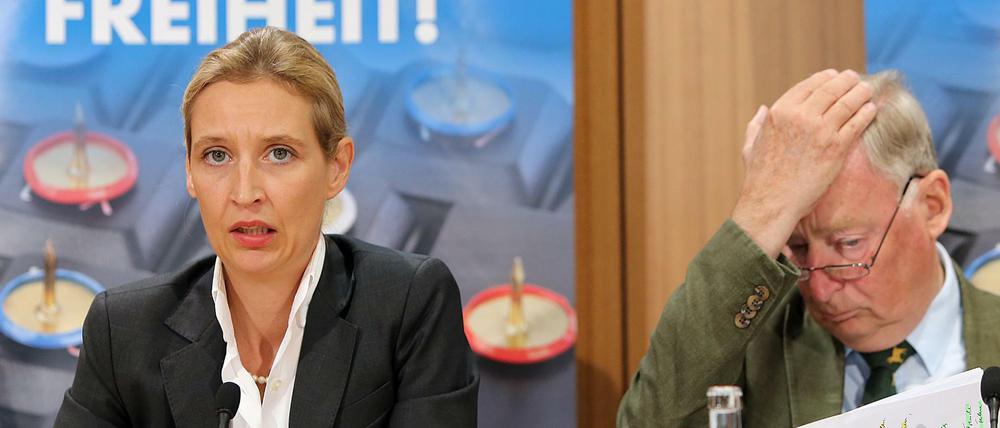 Die Spitzenkandidaten Alice Weidel und Alexander Gauland dürften ihren Arbeitsplatz für die nächsten vier Jahre wohl sicher haben: im Bundestag. 