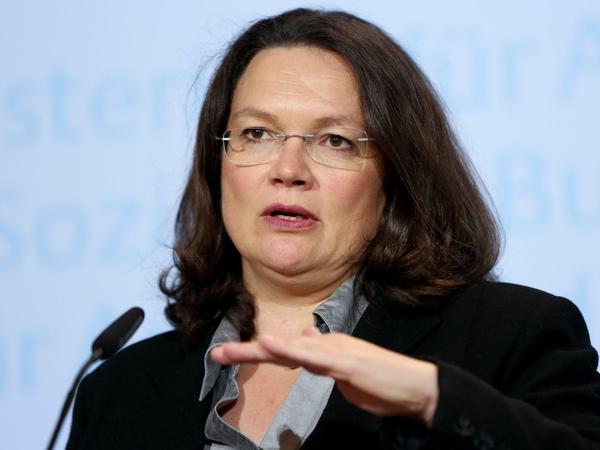 Bundessozialministerin Andrea Nahles (SPD)