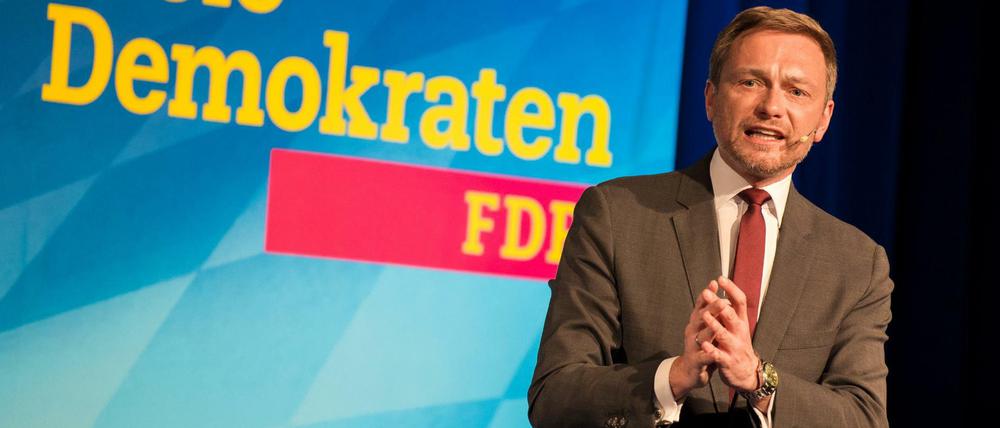 Christian Lindner beim (mutmaßlich honorarfreien) politischen Aschermittwoch der FDP in Dingolfing.
