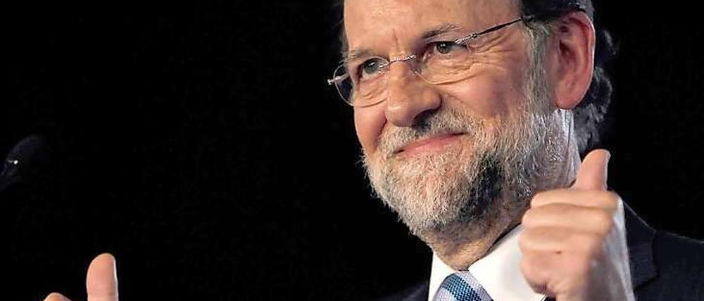 Siegessicher. Mariano Rajoy, Kandidat der konservativenVolkspartei (PP).