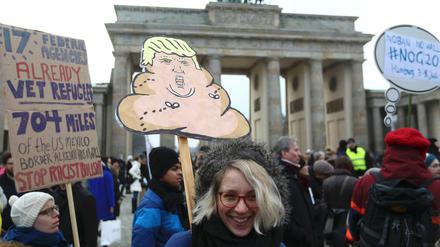 Protest gegen Trump in Berlin