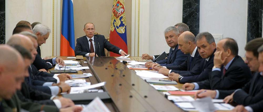 Präsident Putin bei einem Meeting im Kreml.