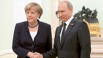 Angela Merkel und Wladimir Putin im Mai 2015 in Moskau.
