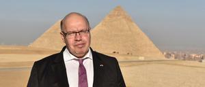 Vor Pyramiden: Wirtschaftsminister Peter Altmaier (CDU) in Ägypten.