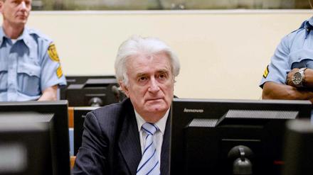 Radovan Karadzic am Tag der Urteilsverkündung.