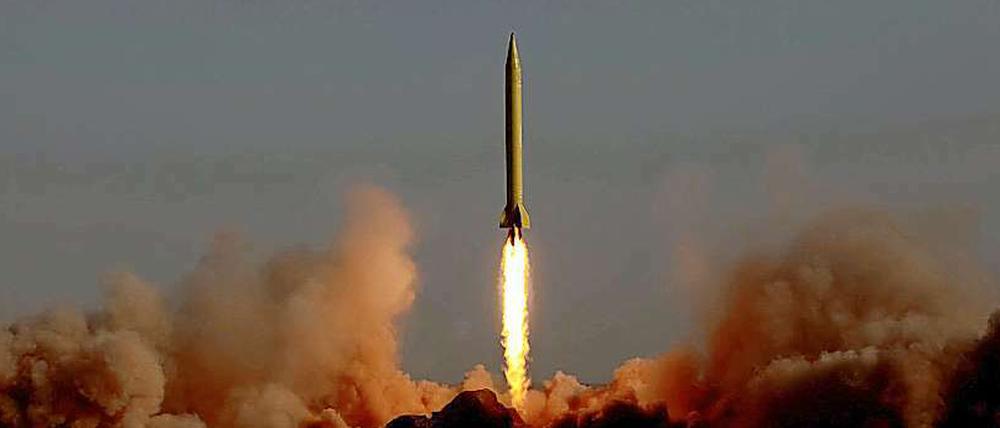 Eine Shahab-Rakete der iranischen Armee.