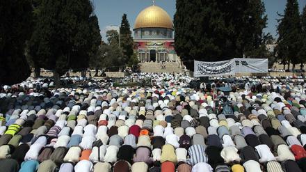 Freitagsgebet vor der Al-Aqsa-Moschee in Jerusalem.