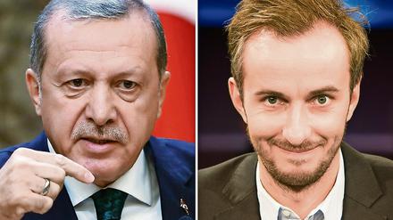 Der türkische Premier Ministerpräsidenten Recep Tayyip Erdogan (links) hat Jan Böhmermann angezeigt.