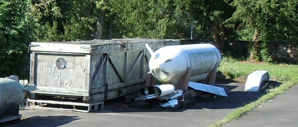 Ausgelagert: Eine alte Rakete wartet in der Studiensammlung der Bundeswehr auf Anschlussverwendung. 