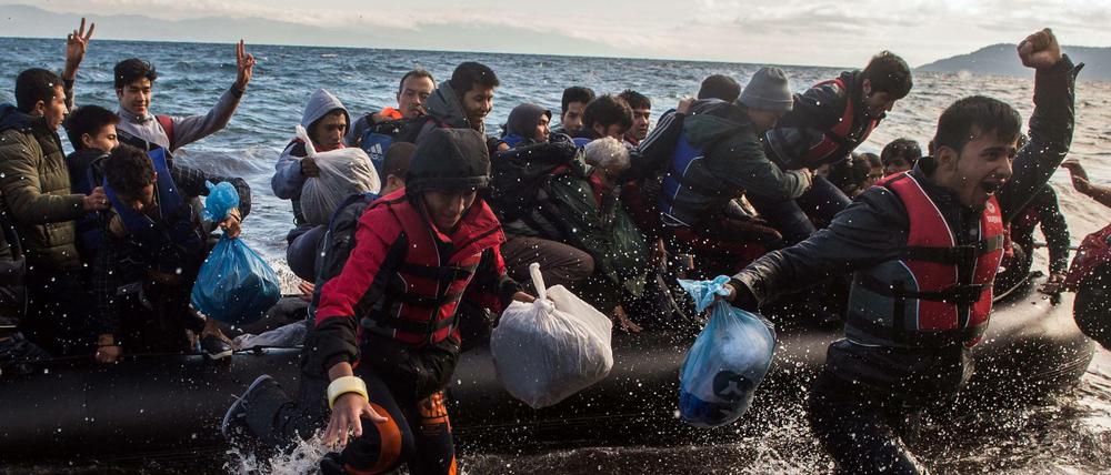 Geschafft. In den ersten drei Novemberwochen kamen noch tausende Flüchtlinge täglich in Griechenland an.
