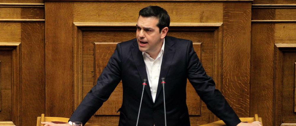 Griechenlands Ministerpräsident Alexis Tsipras droht der EU in der Flüchtlingspolitik mit einer Blockade. 