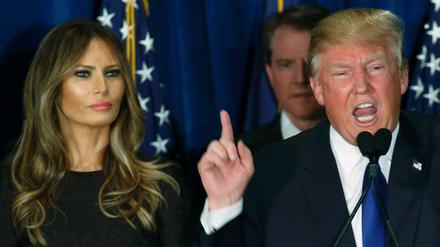 Melania und Donald Trump am 9. Februar 2016. 