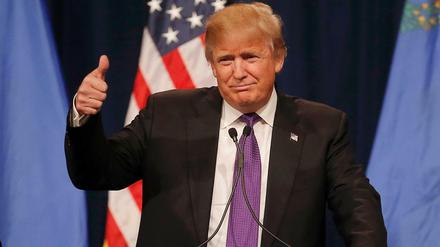 Donald Trump nach seinem Sieg in Nevada.