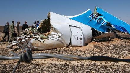 In großer Höhe auseinandergebrochen: Bei der Flugkatastrophe auf der Sinai-Halbinsel kamen alle 224 Menschen an Bord ums Leben.