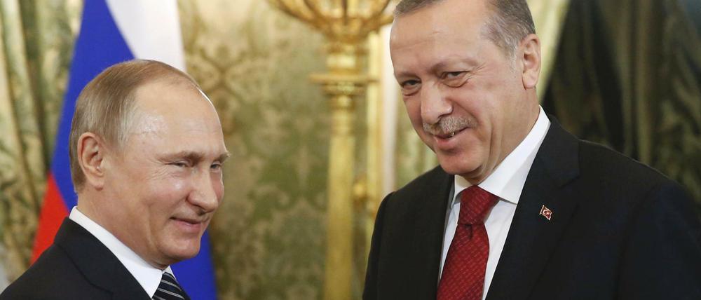 Wladimir Putin und Recep Tayyip Erdogan trafen sich in Moskau.