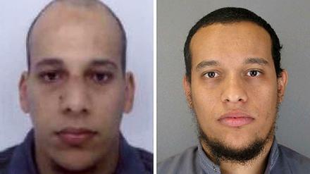 Die mutmaßlichen Attentäter von Paris. Chérif und Said Kouachi (rechts).