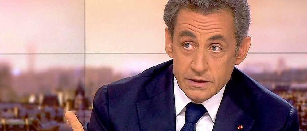 Nicolas Sarkozy am Sonntagabend in France 2.