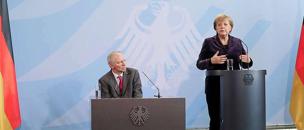 Angela Merkel und Wolfgang Schäuble.