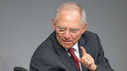 Bundesfinanminister Wolfgang Schäuble am Donnerstag im Bundestag.