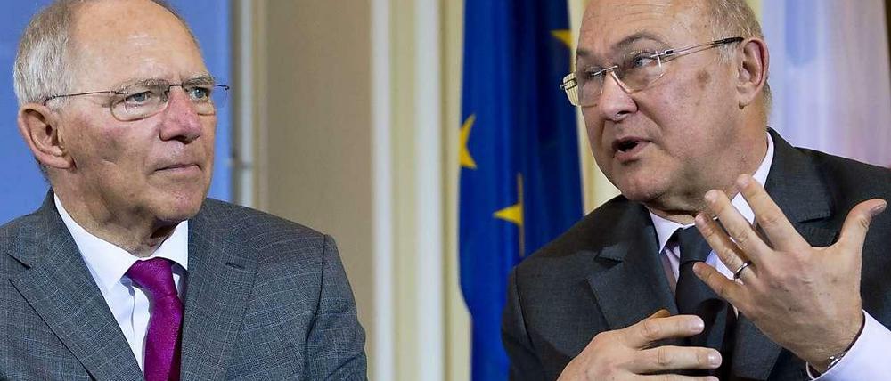 Im Dialog. Finanzminister Wolfgang Schäuble (links) und sein französischer Amtskollege Michel Sapin am Montag in Berlin.