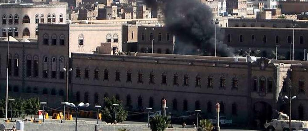 Der Anschlagsort in Sanaa.