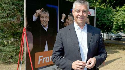Frank Steffel im Wahlkampf. 