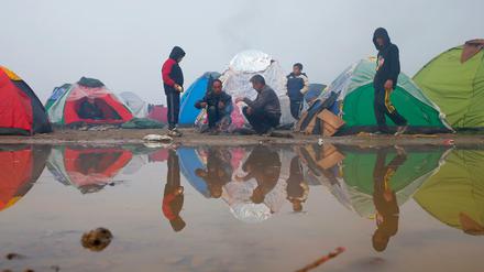 Illegale Flüchtlinge, die wie hier in Idomeni in Griechenland feststecken, will die türkische Regierung demnächst zurücknehmen. 
