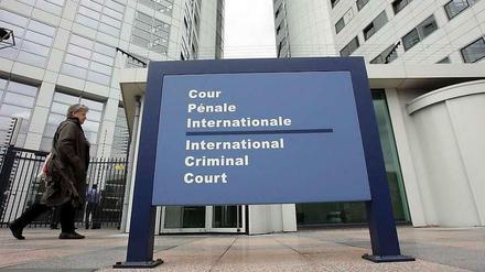 Der Eingang zum Internationalen Strafgerichtshof in Den Haag.