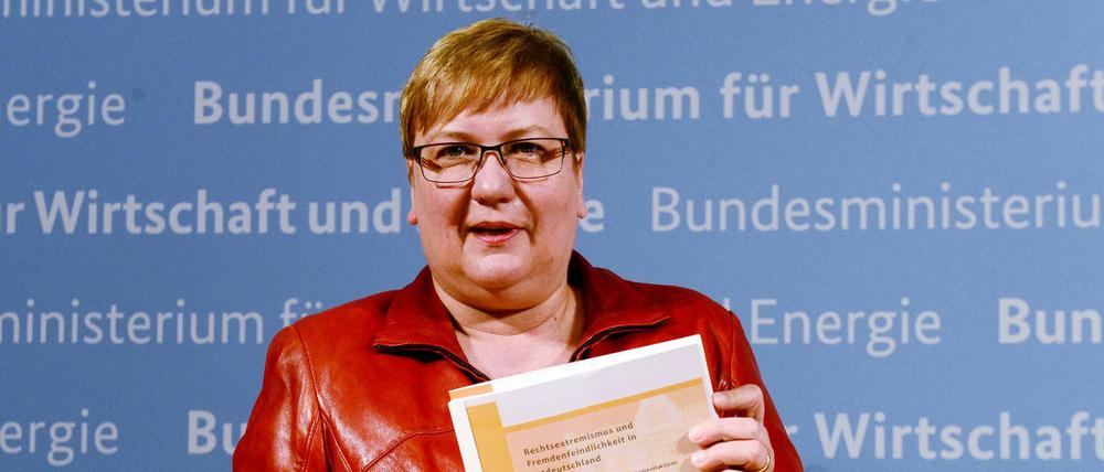 Die Ost-Beauftragte der Bundesregierung, Iris Gleicke (SPD), vergangene Woche bei der Präsentation der Studie in Berlin. 