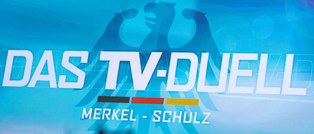 In diesem Studio treffen sich am Sonntag Kanzlerin Merkel (CDU) und Kanzlerkandidat Schulz (SPD) zum einzigen TV-Duell. 