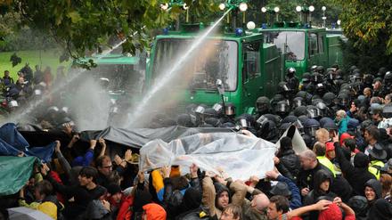 Mehrere Demonstranten waren am 30. September 2010 im Schlossgarten schwer verletzt worden.
