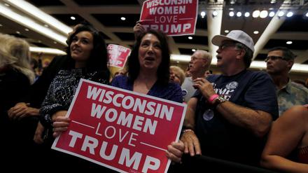 Frauen in Wisconsin für Trump. 