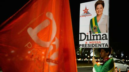 Unsere Präsidentin: In Brasilien mangelt es nicht Unterstützern für Dilma Rousseff.