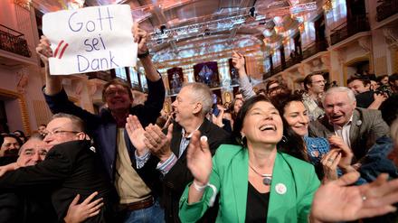 Jubel bei Österreichs Grünen über den Wahlausgang