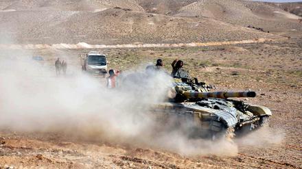 Die syrischen Regierungstruppen beim Vormarsch auf Palmyra: Erfolge mit Hilfe russischer Elitetruppen.