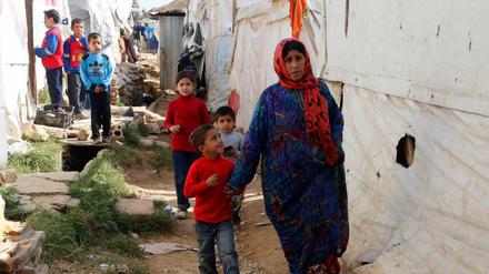In erbärmlichen Verhältnissen müssen viele Syrer im Libanon leben.