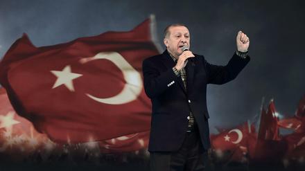 Recep Tayyip Erdogan bei der Veranstaltung zum Weltfrauentag am Sonntag in Istanbul.