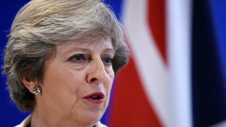 Die britische Regierungschefin Theresa May am Freitag beim EU-Gipfel in Brüssel