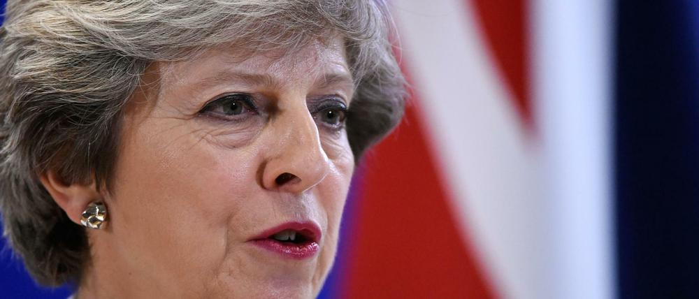 Die britische Regierungschefin Theresa May am Freitag beim EU-Gipfel in Brüssel