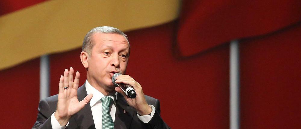 Der türkische Präsident Recep Tyyip Erdogan 2014 bei einem Auftritt in Köln.